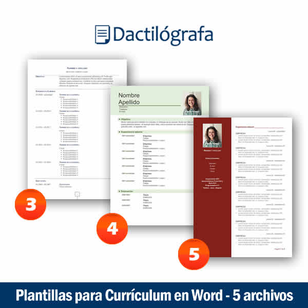 Plantilla Word para currículums