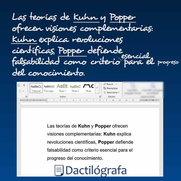 tipeo de textos en castellano